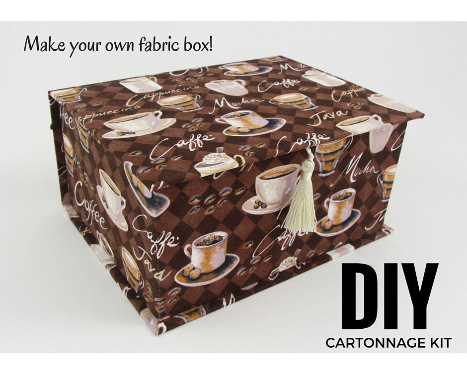 Fabric Box DIY
 Fabric covered box DIY kit fabric box with dividers