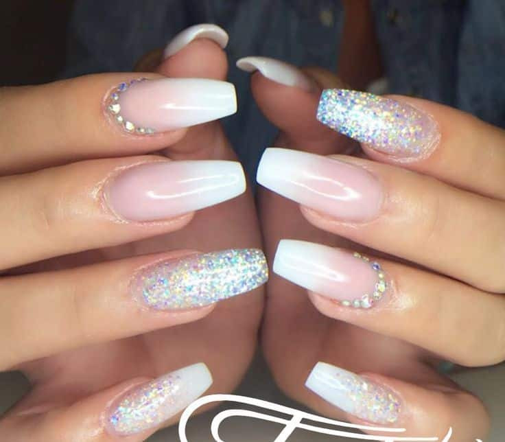 Fade Glitter Nails
 35 Gra nt Glitter Ombre Nails to Add Glam – NailDesignCode