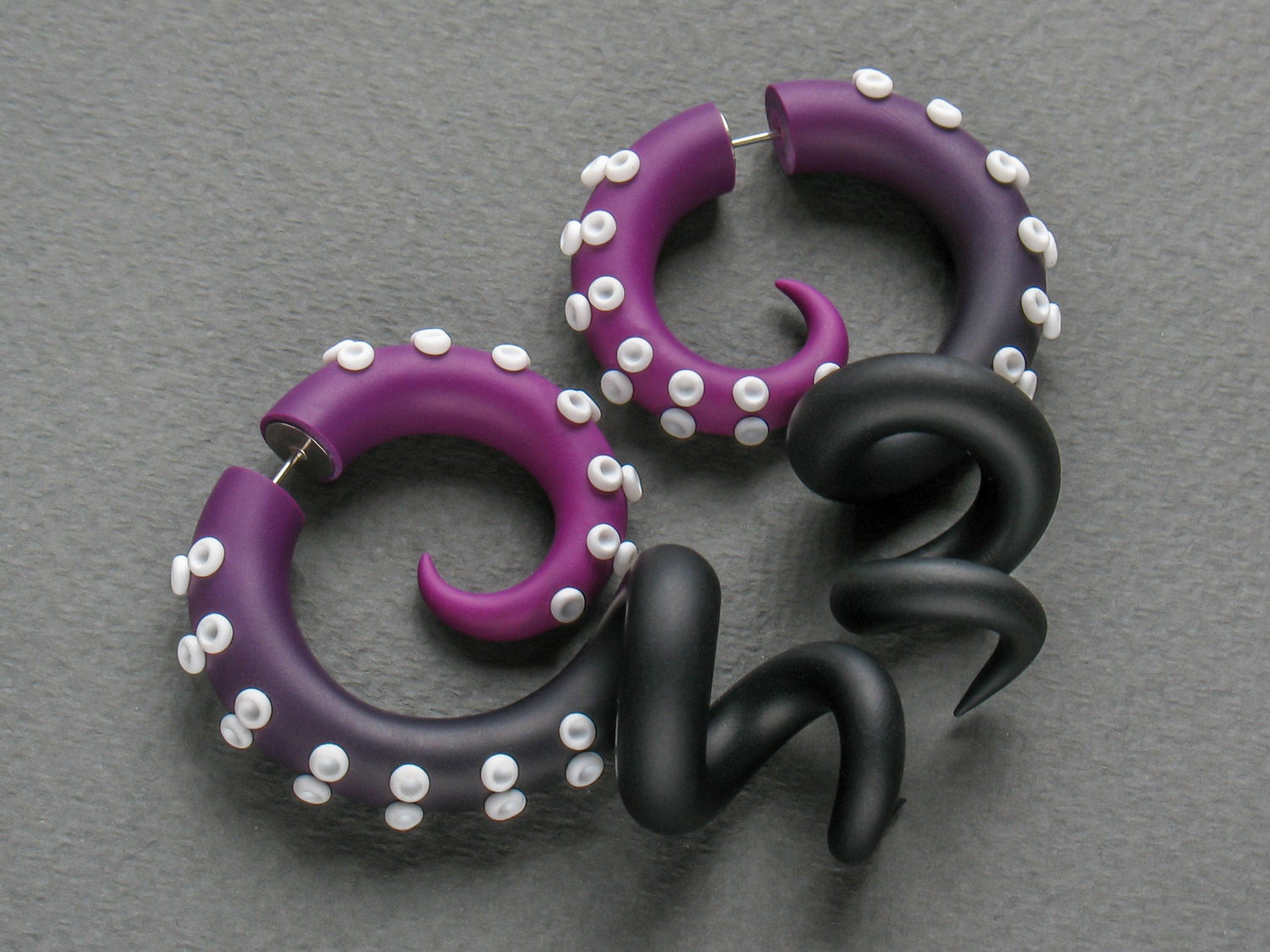 Fake Gauge Earrings
 Tentacle Gauges Fake Plugs Fake Gauge Earrings Ursula by