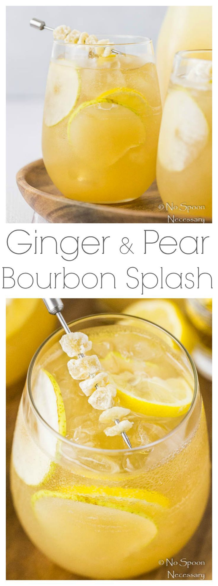 Fall Bourbon Drinks
 Ginger & Pear Bourbon Splash Cocktail The perfect