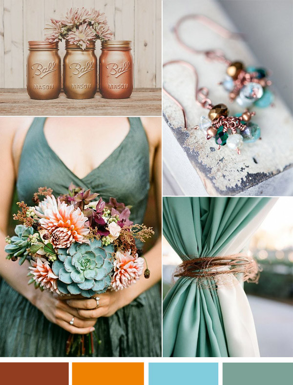 Fall Colors Wedding
 Vintage Fall Weddings—Top 3 Hot Wedding Color Inspiration