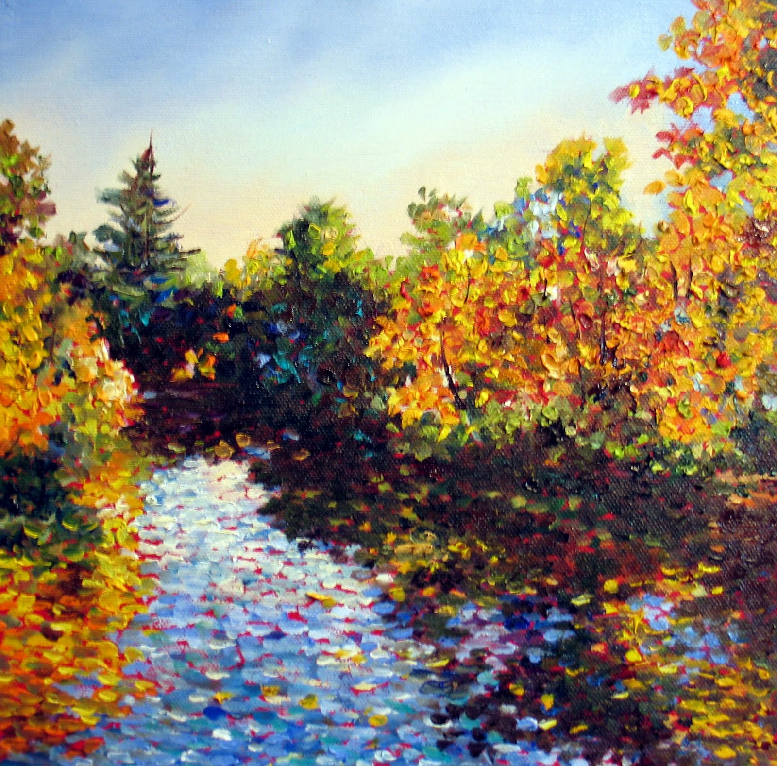Fall Landscape Painting
 Nel s Everyday Painting Little Fall Landscape NA