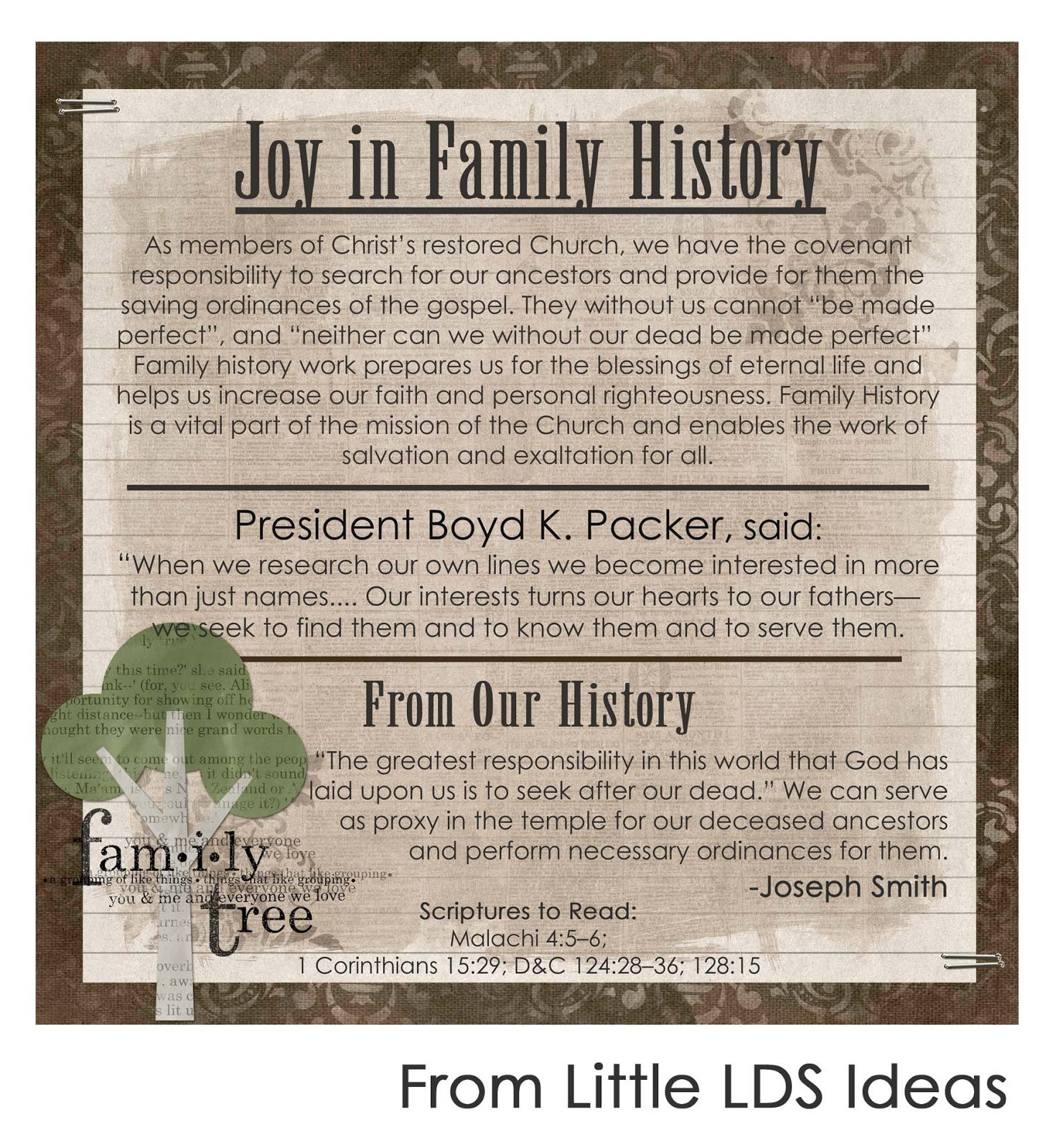 Family History Quotes Lds
 Lds Quotes About Family History QuotesGram