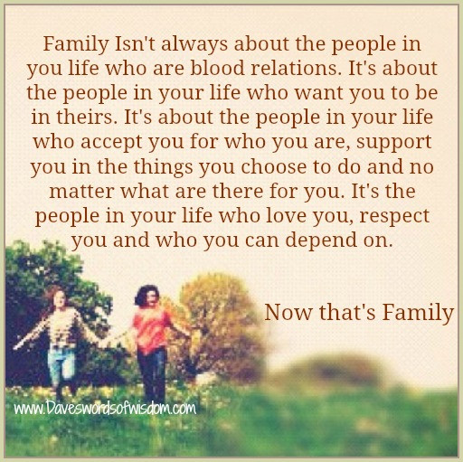 Family Isnt Always Blood Quotes
 Daveswordsofwisdom Family Is Not Always Blood Relations