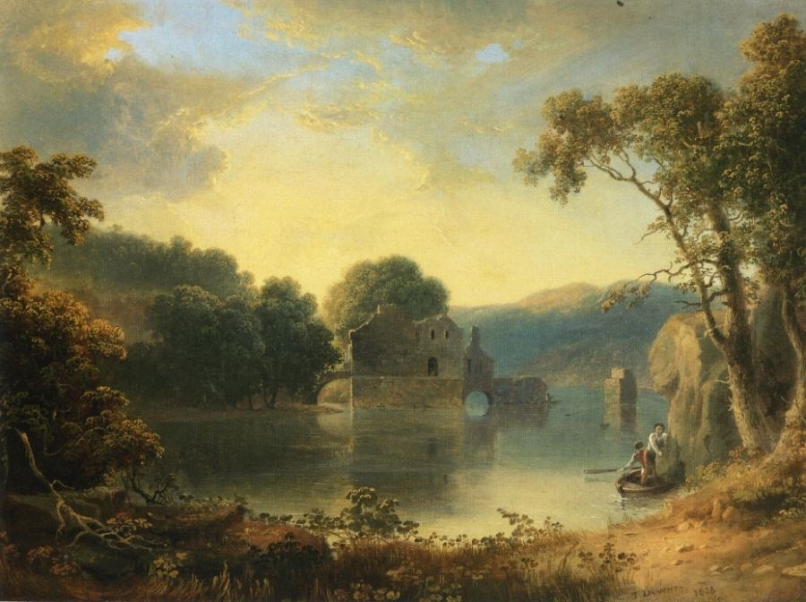 Famous Landscape Paintings
 Thomas Doughty Ruins in a Landscape Painting