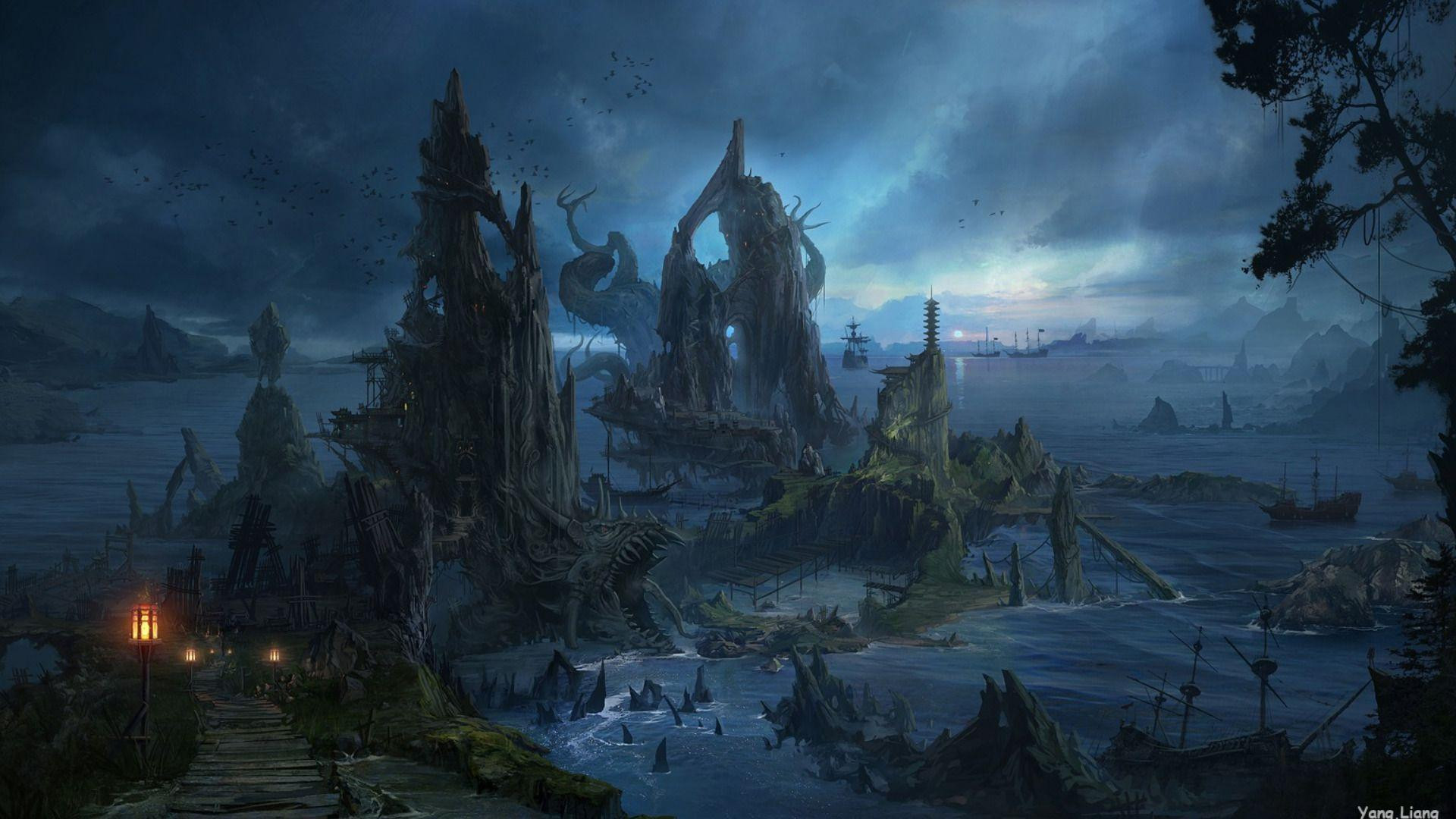 Fantasy Landscape Paintings
 Fantasy Landscape Wallpapers Wallpaper Cave