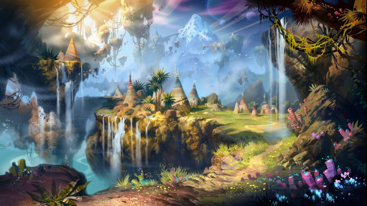 Fantasy Landscape Paintings
 Fantasy landscape art artwork nature scenery wallpaper