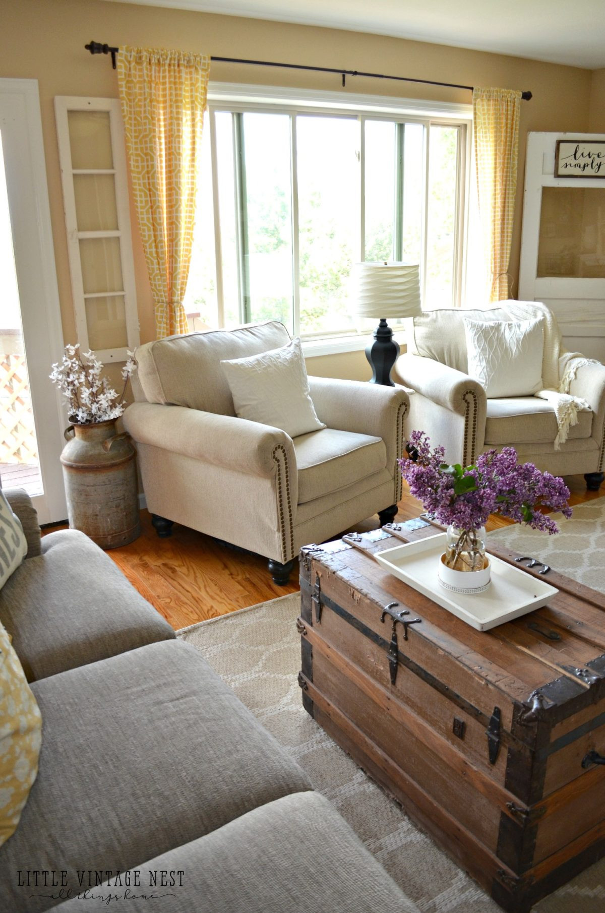 Farmhouse Living Room Chairs
 How I Transitioned to Farmhouse Style Little Vintage Nest