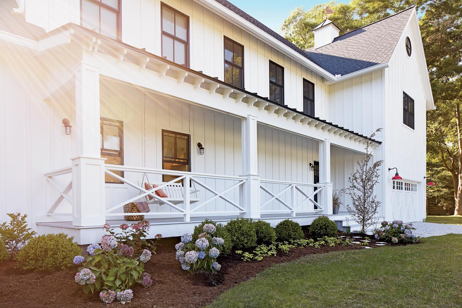 Farmhouse Outdoor Landscape
 Inspired by Summer Nostalgia Chicago Family Builds a