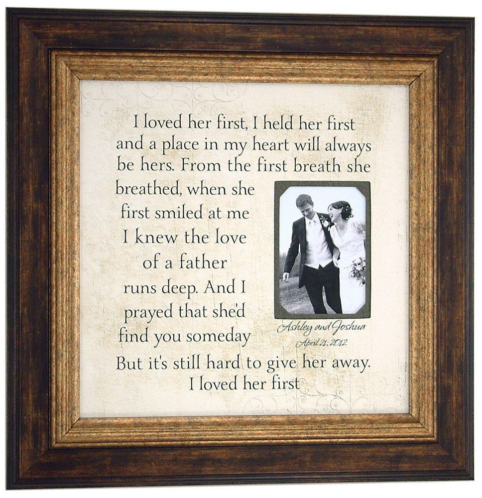 Father Of The Bride Gift Ideas
 FATHER of the BRIDE Gift by Frame Originals