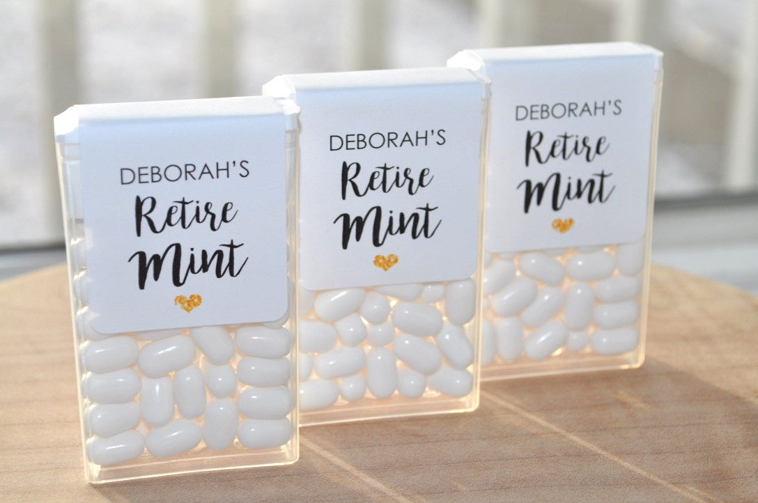 Favor Ideas For Retirement Party
 Retirement Party Favors Tic Tac Labels Mint Favors