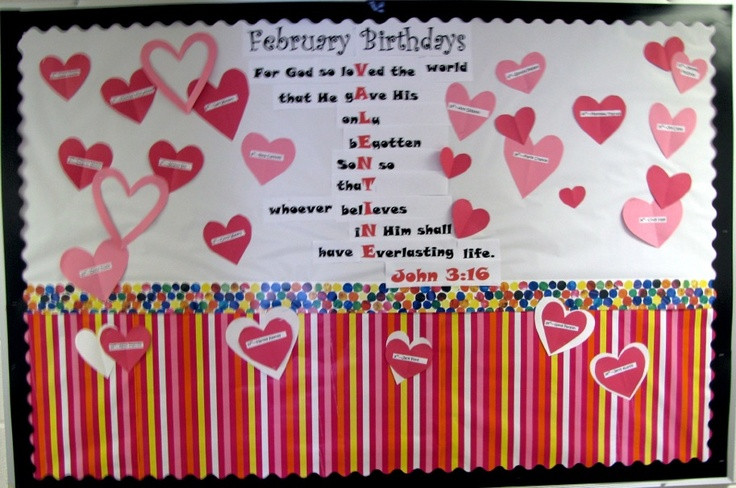 February Birthday Party Ideas
 February Birthday Bulletin board for church