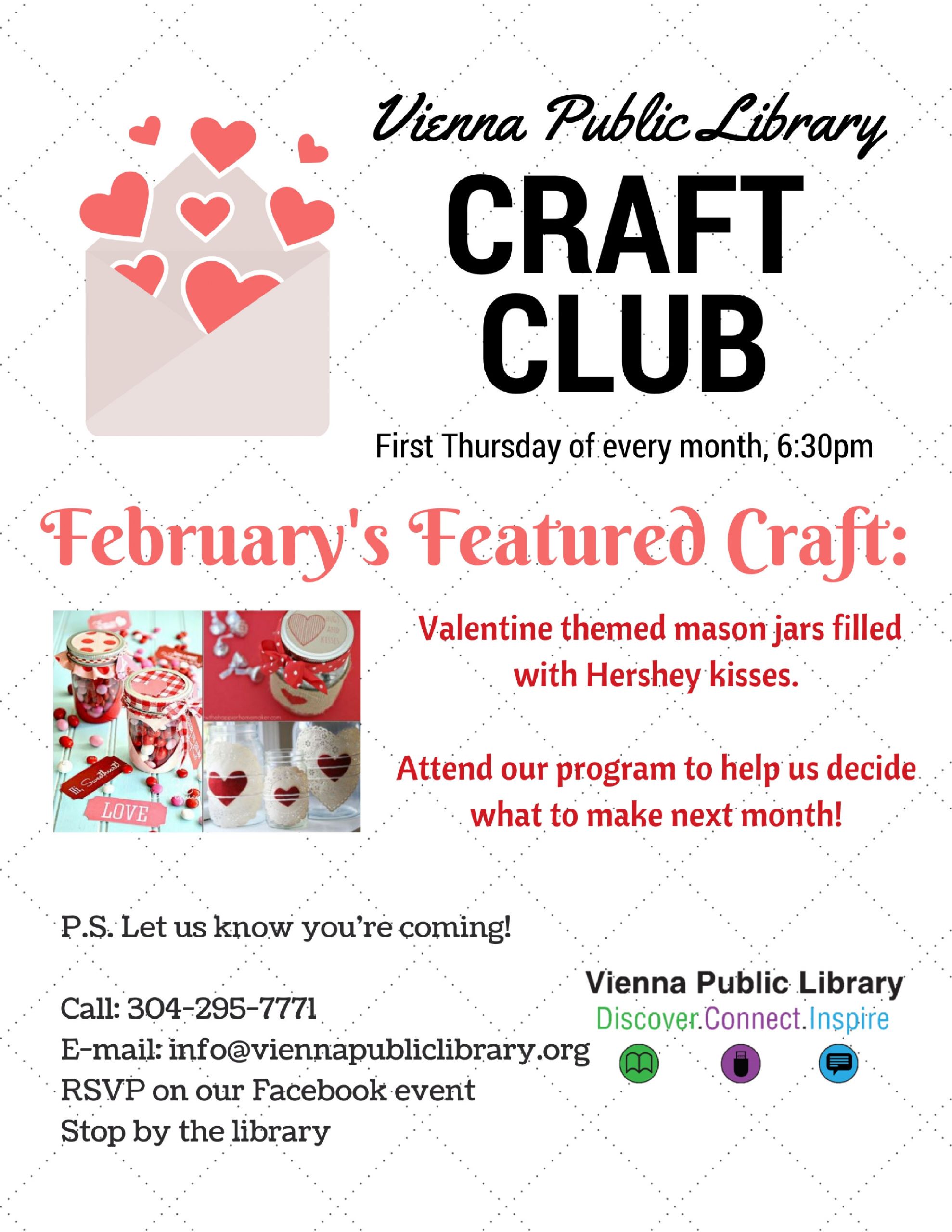 February Craft Ideas For Adults
 February Adult Craft Club – Vienna Public Library