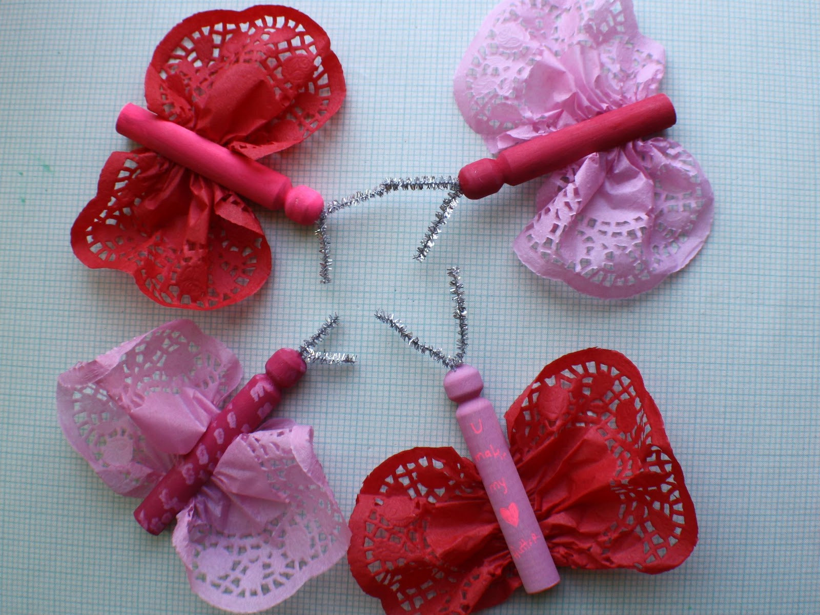 February Craft Ideas For Adults
 scrumdilly do Valentine s Day Doily Butterflies