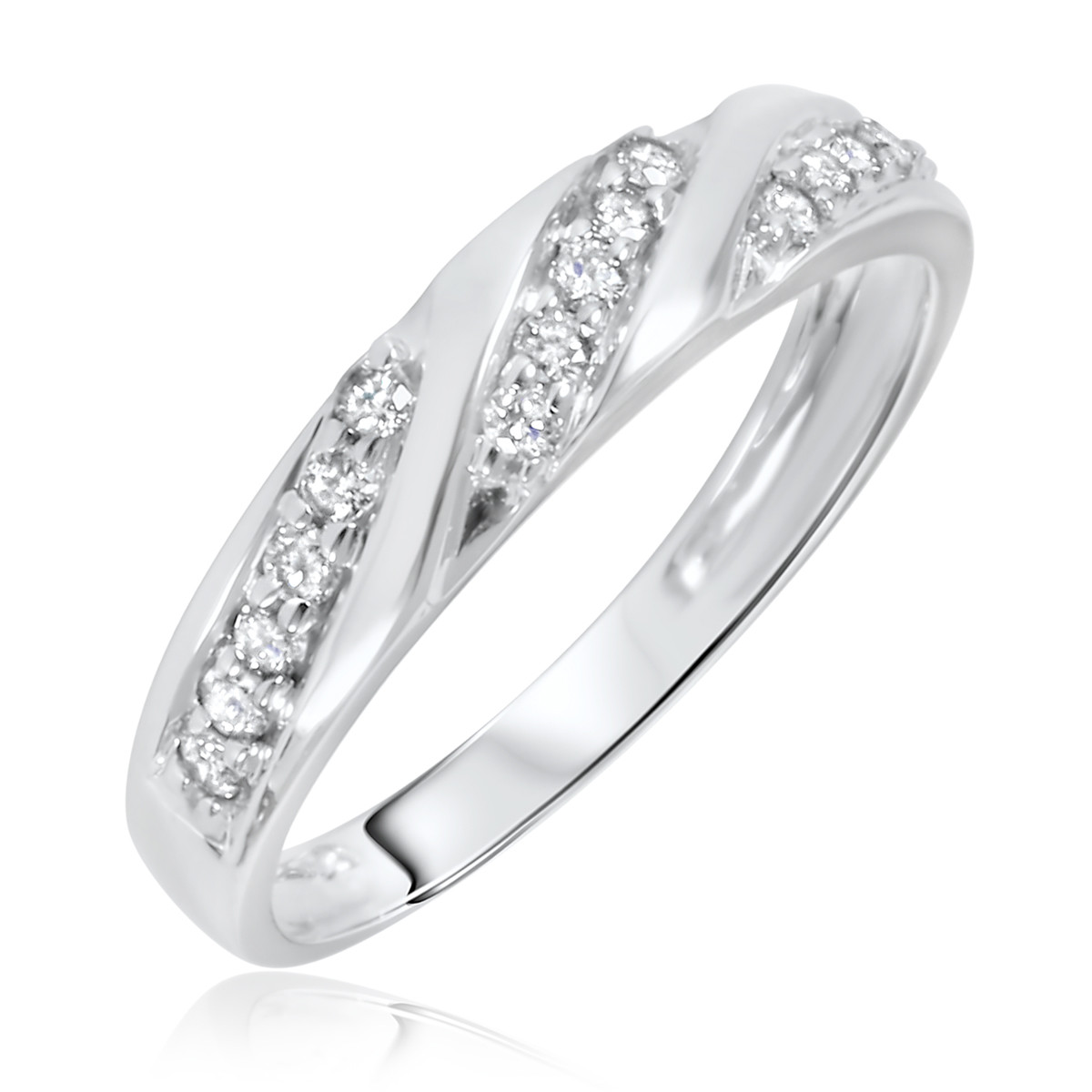 Female Wedding Bands
 1 4 Carat T W Diamond Women s Wedding Ring 14K White Gold