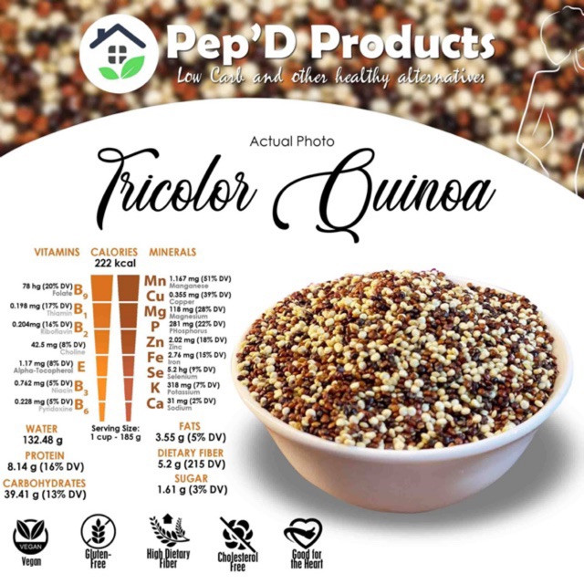 Fiber In Quinoa
 Tri color Quinoa Superfood rich in fiber omega 3