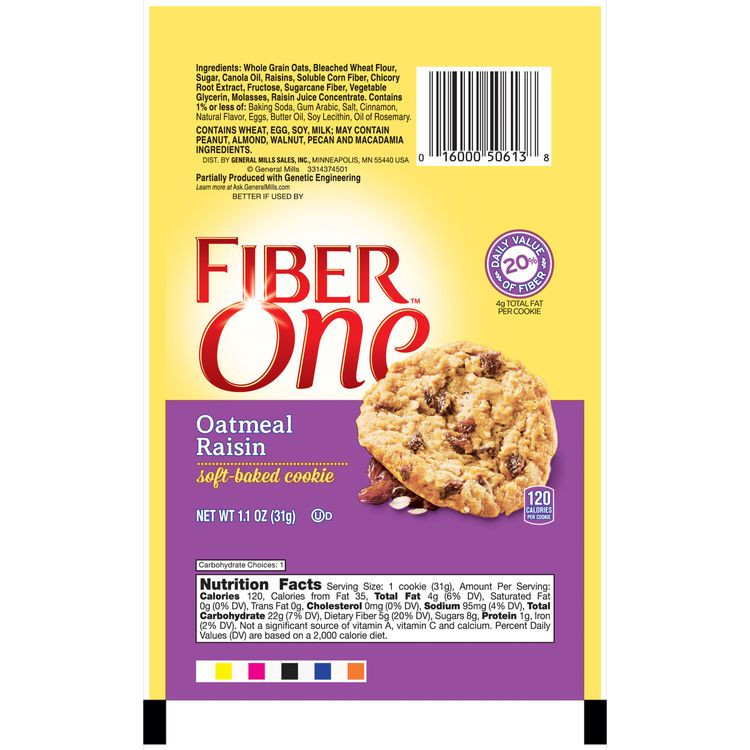 Fiber One Oatmeal Cookies
 Fiber e tm Oatmeal Raisin Soft Baked Cookie Reviews 2020
