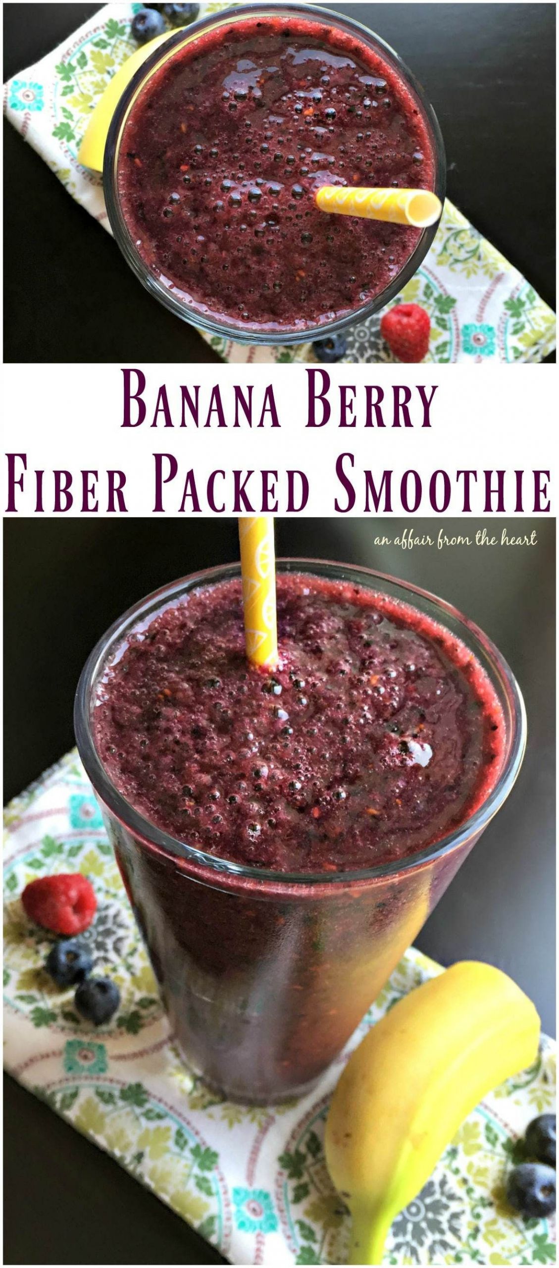 Fiber Smoothie Recipes
 Banana Berry Fiber Packed Smoothie Recipe