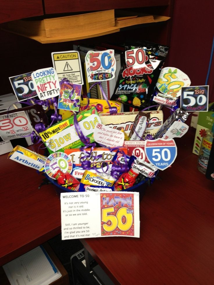 Fiftieth Birthday Gifts
 50th birthday t basket Ideas