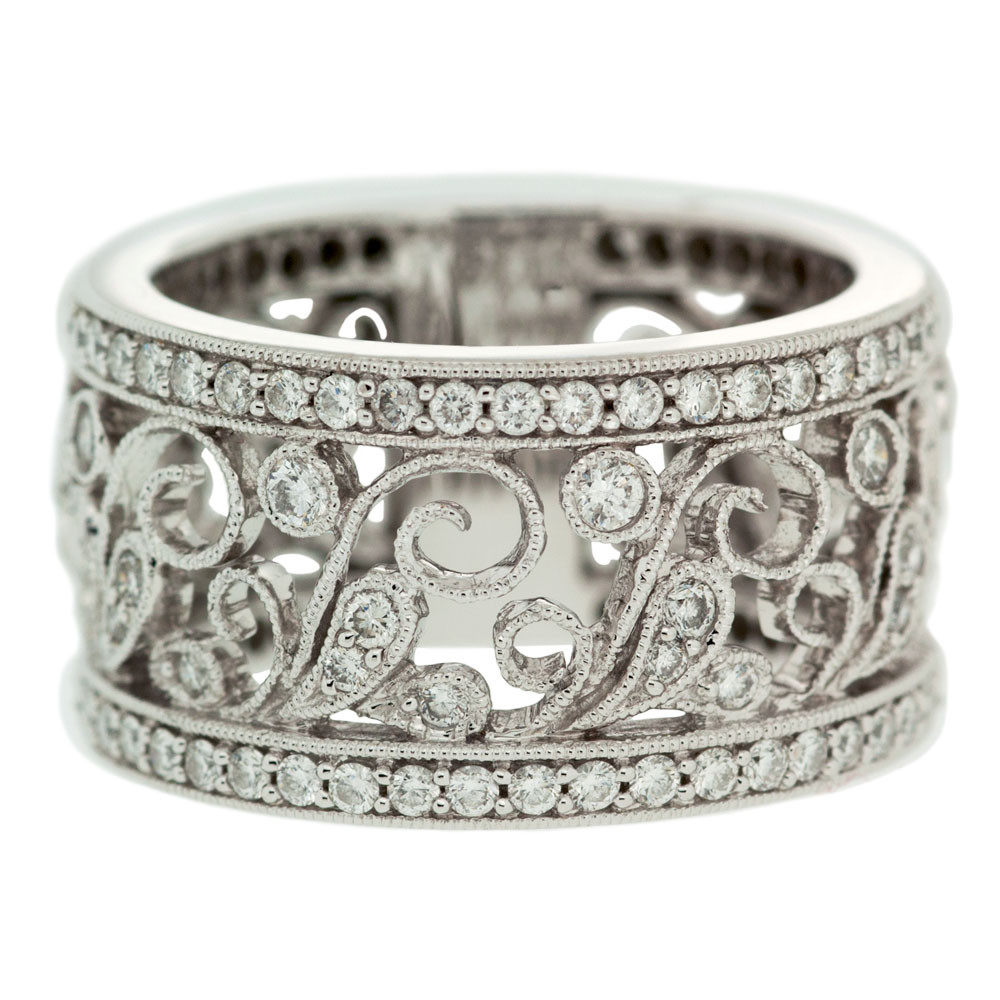 Filigree Wedding Rings
 Wide Filigree Ring