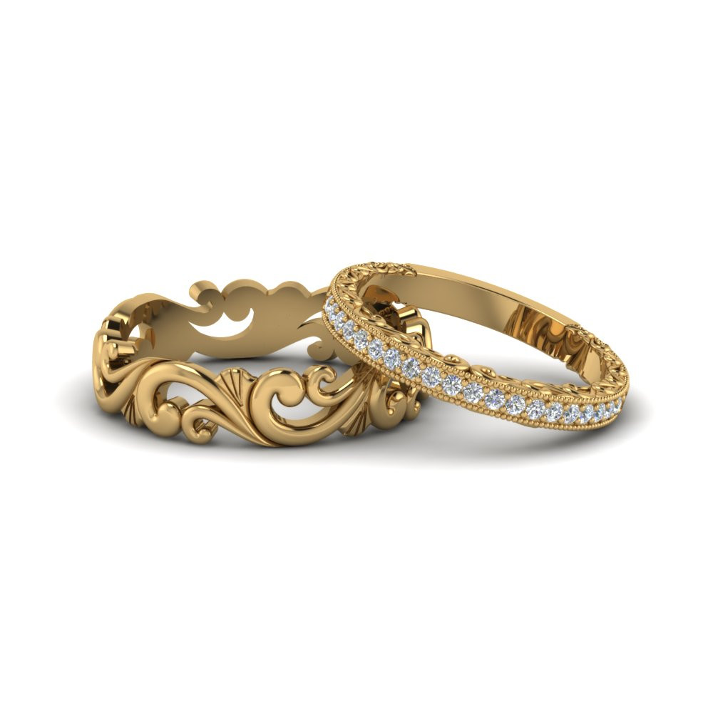 Filigree Wedding Rings
 Filigree Wedding Rings His And Hers Matching Sets