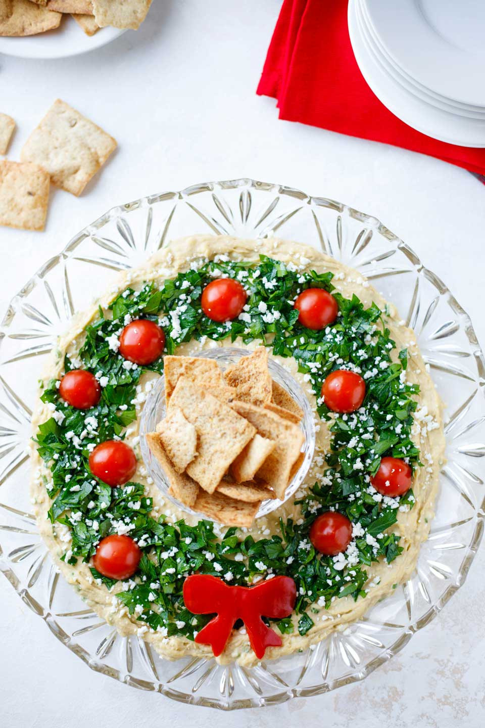 Finger Food Ideas For Christmas Party
 Easy Christmas Appetizer "Hummus Wreath" Two Healthy