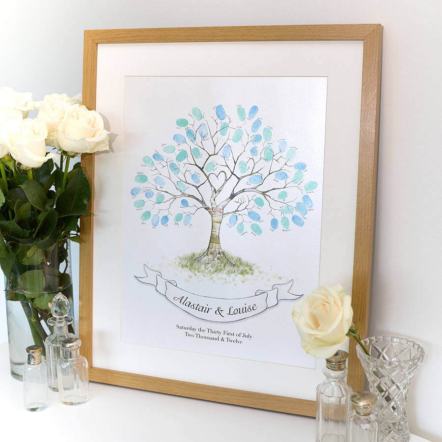 Fingerprint Guest Book Wedding
 wedding fingerprint tree guest book by lillypea event