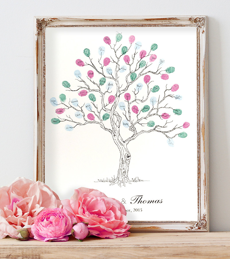 Fingerprint Guest Book Wedding
 Fingerprint guest book tree Twisted tree