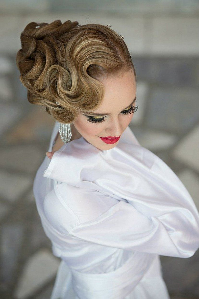 Fingerwave Wedding Hairstyles
 Beautiful finger wave hairstyles with updo for long hair