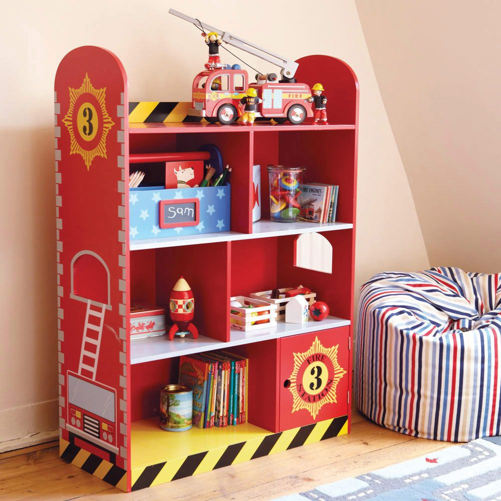 Fire Truck Kids Bedroom
 Fire Engine Bookcase Bedroom storage to the rescue