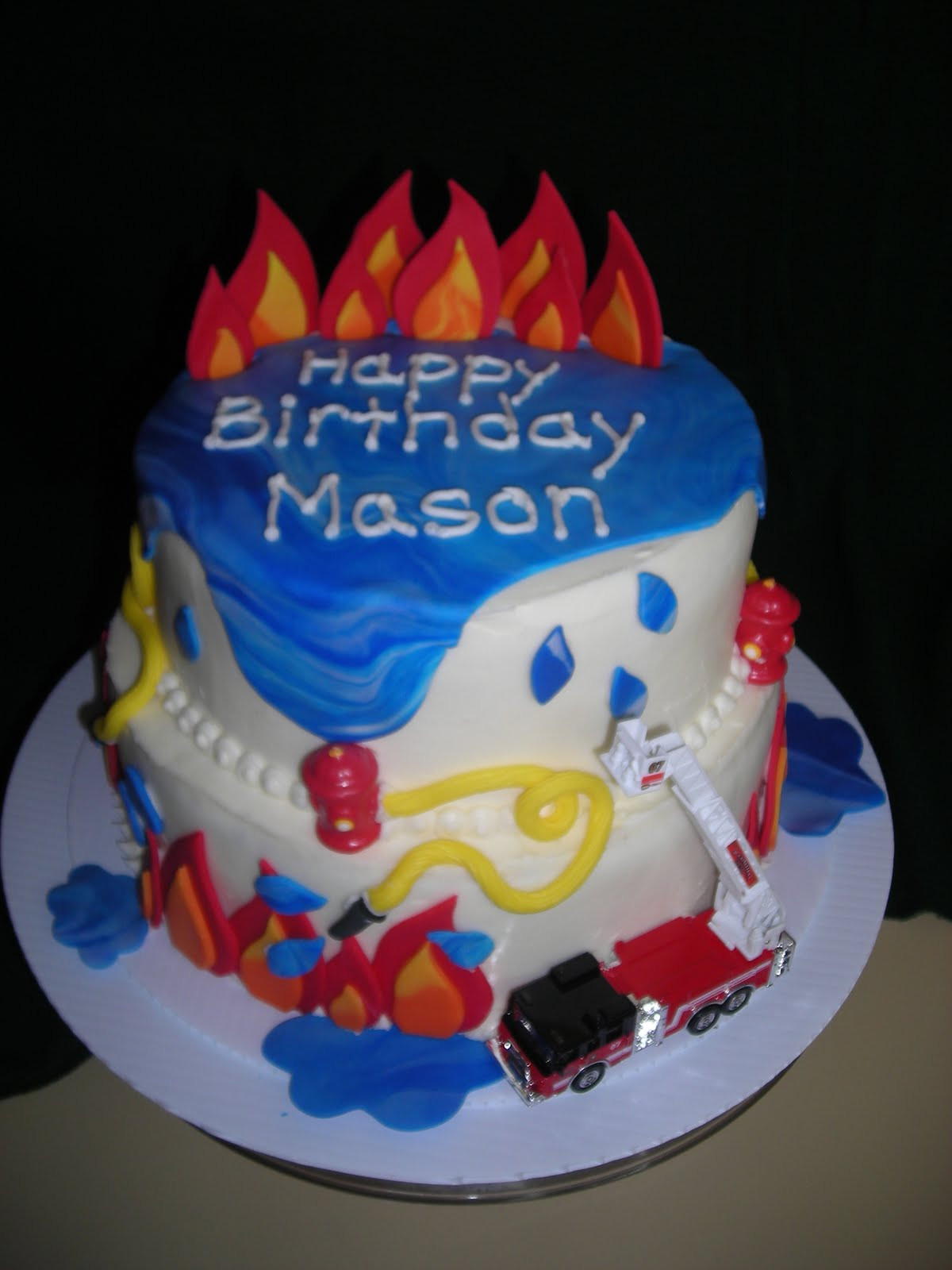 Firefighter Birthday Cake
 pattycakes Fireman Theme Birthday Cake