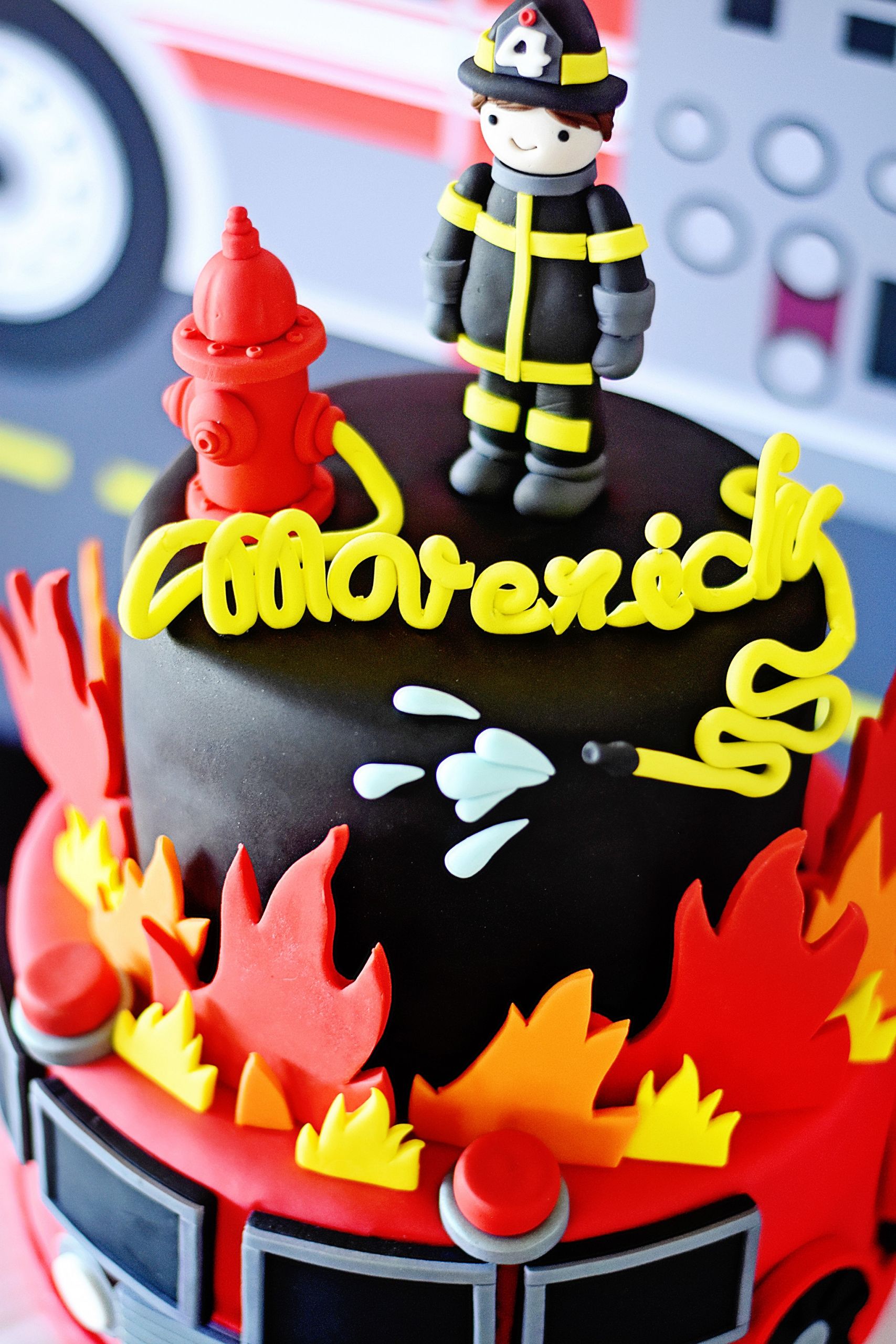 Firefighter Birthday Cake
 Sound the Alarm for the Ultimate Fire Truck Birthday Party