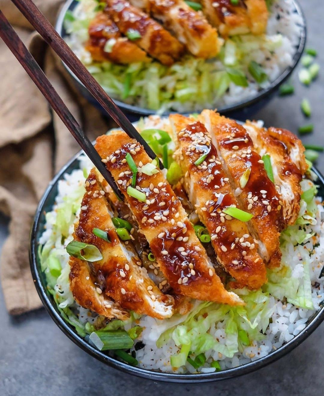 Firm Tofu Dessert Recipes
 Teriyaki katsu rice bowls