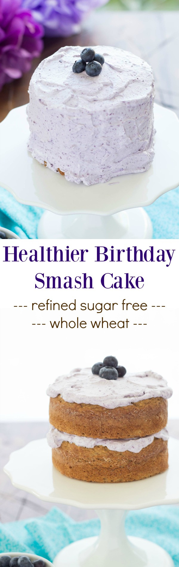 First Birthday Cake Recipes
 Healthier Smash Cake Recipe Hannah s Purple Polka Dot 1st