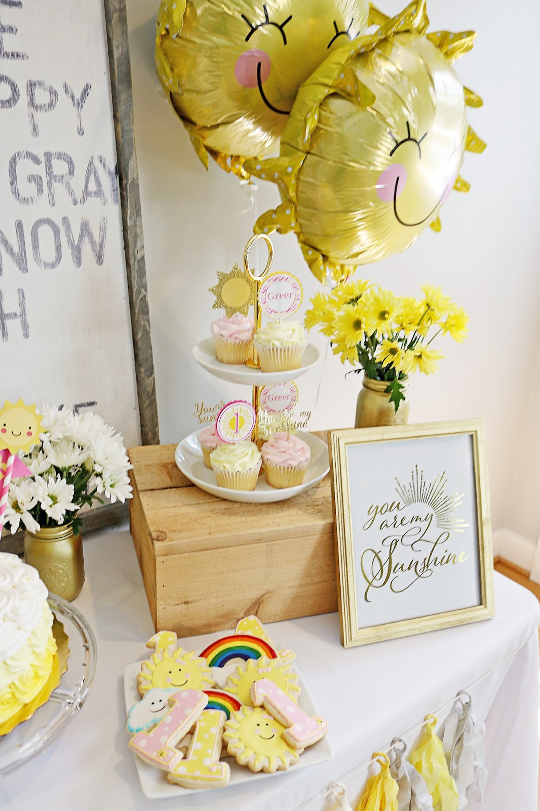 First Birthday Decor
 doo dah You Are My Sunshine 1st Birthday