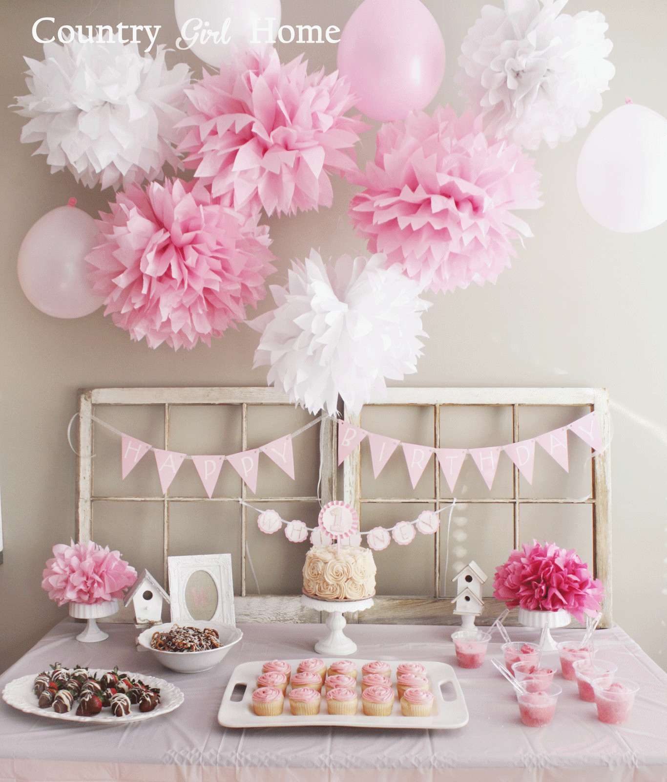 First Birthday Girl Decorations
 COUNTRY GIRL HOME 1st Birthday