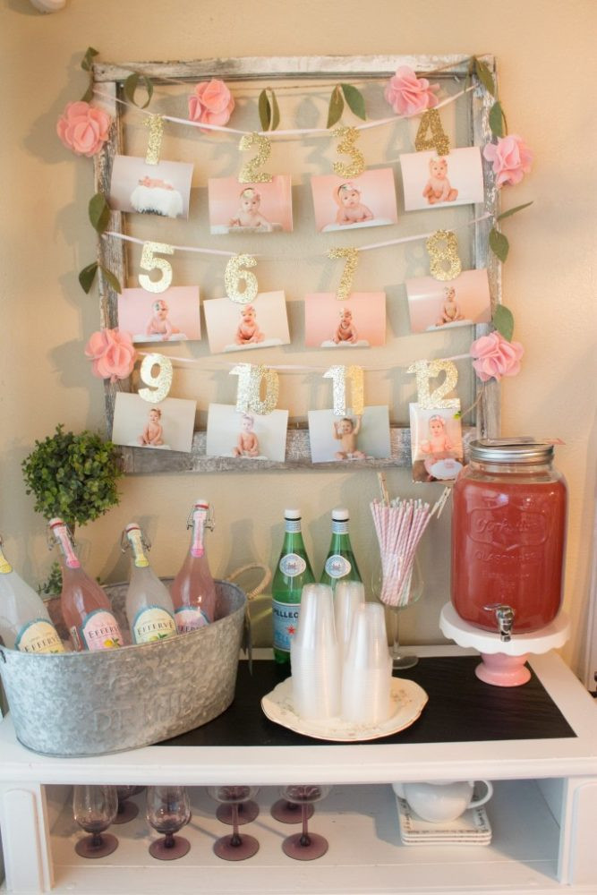 First Birthday Party Decorating Ideas
 21 Pink and Gold First Birthday Party Ideas Pretty My Party