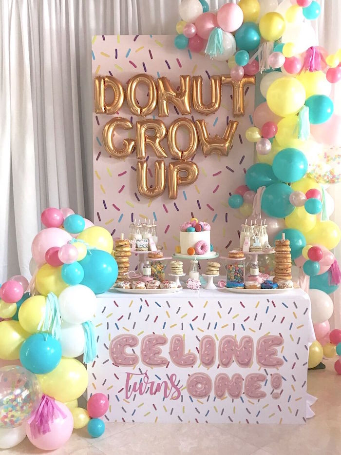 First Birthday Party Theme Ideas
 Kara s Party Ideas "Donut" Grow Up 1st Birthday Party