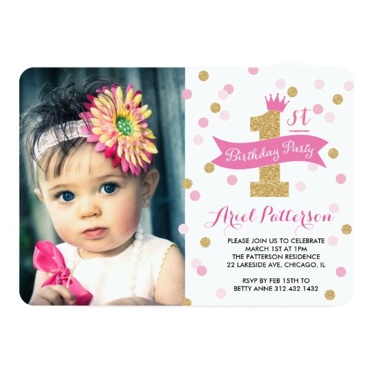 First Birthday Princess Invitations
 Birthday Party