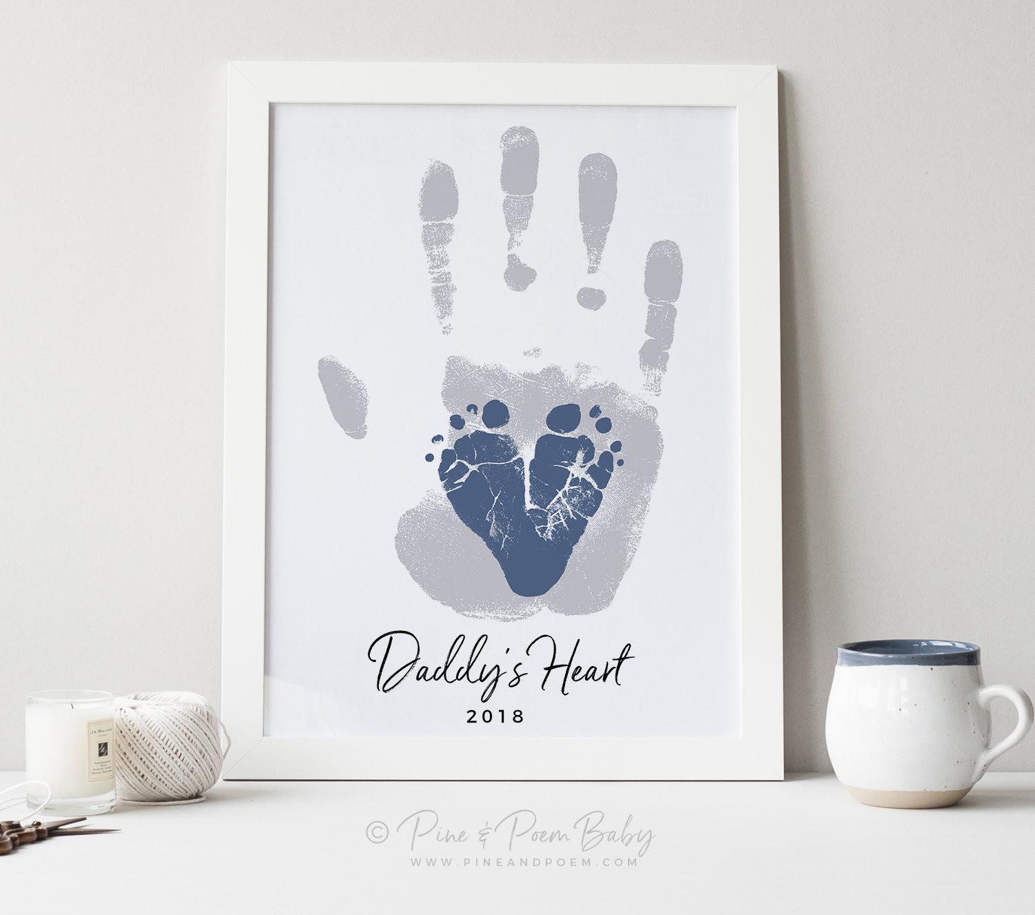 First Fathers Day Gifts From Baby
 First Father s Day Gift for New Dad Baby Footprint &