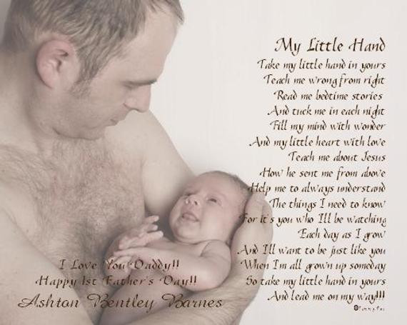 First Fathers Day Gifts From Baby
 Items similar to First Father s Day Gift "My Little Hand