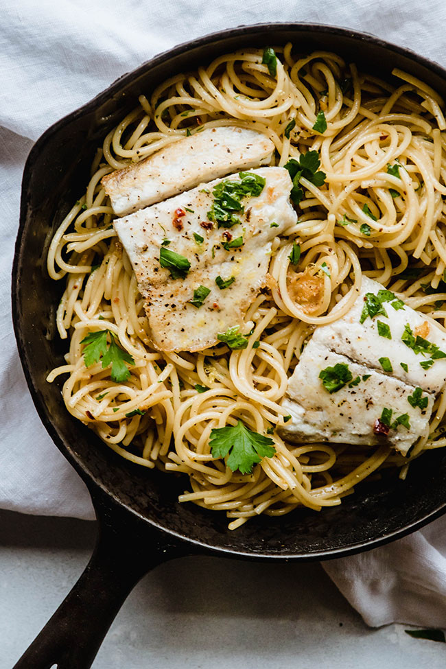 Fish And Pasta Recipes
 Barramundi Lemon Garlic Pasta