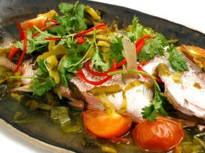 Fish And Vegetable Recipes
 Fish with salted ve able & tomatoes recipe