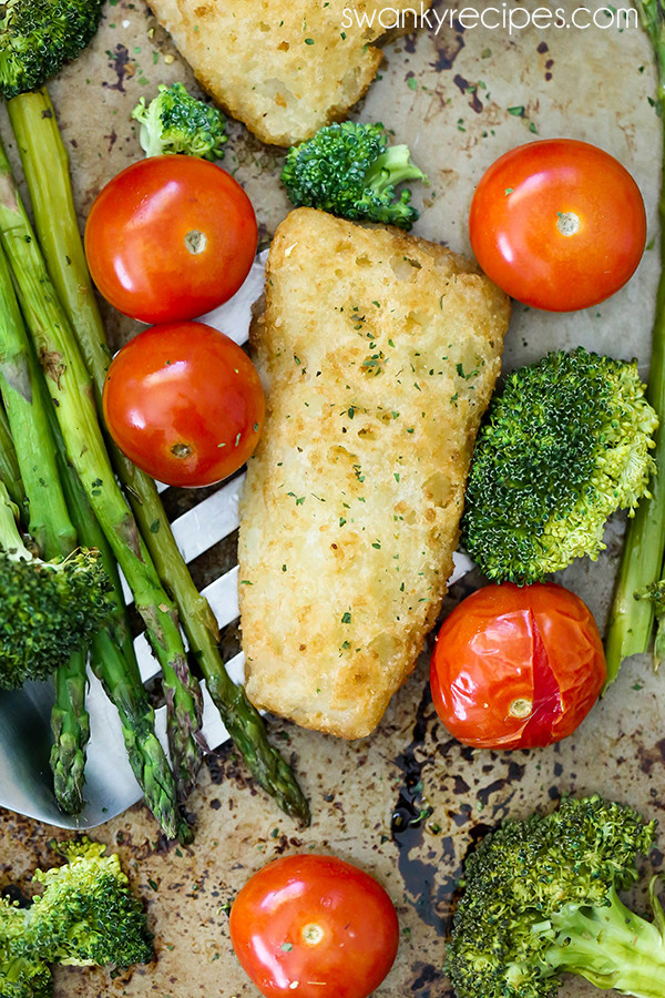 Fish And Vegetable Recipes
 Sheet Pan Beer Battered Fish with Honey Garlic Ve ables