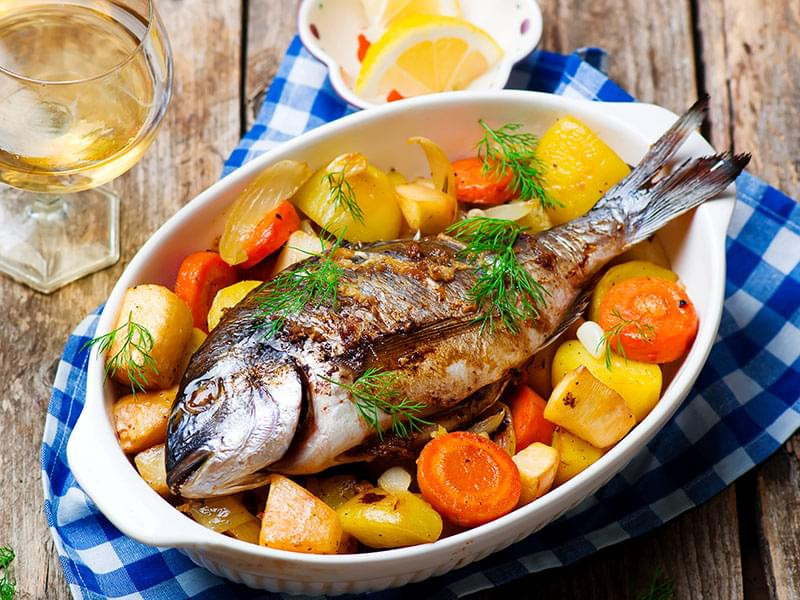 Fish And Vegetable Recipes
 Oven Baked Fish and Ve ables