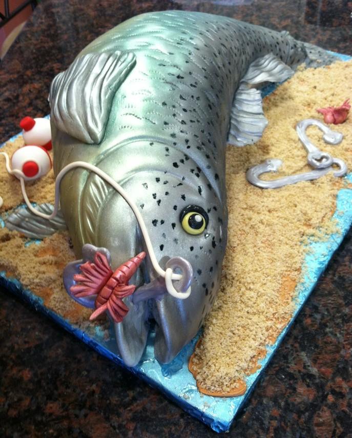 Fish Birthday Cakes
 Desserts by Dawn Adam s 27th Birthday Fish Cake