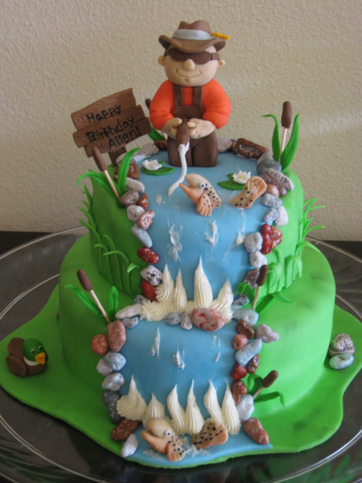 Fish Birthday Cakes
 Bashert Cakes Fly Fishing Birthday Cake