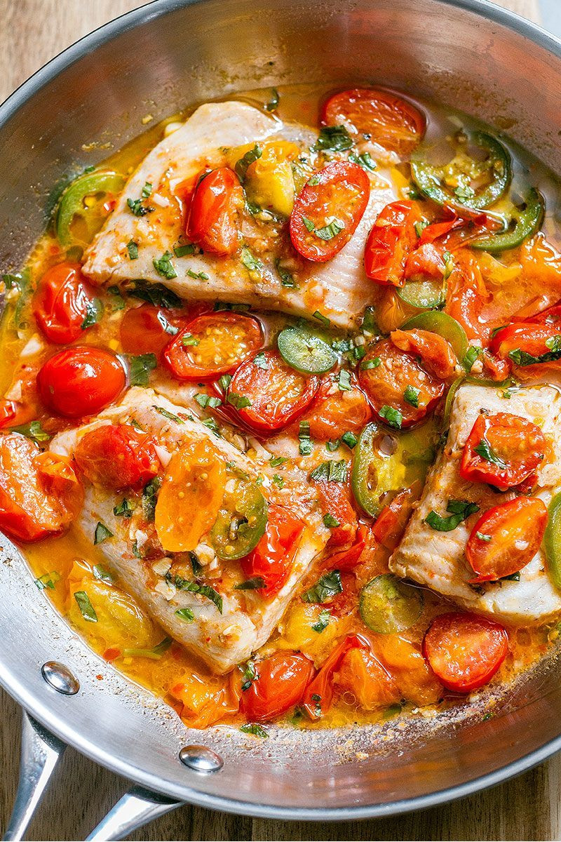 Fish Recipes Tilapia
 Tilapia White Fish Recipe in Tomato Basil Sauce — Eatwell101