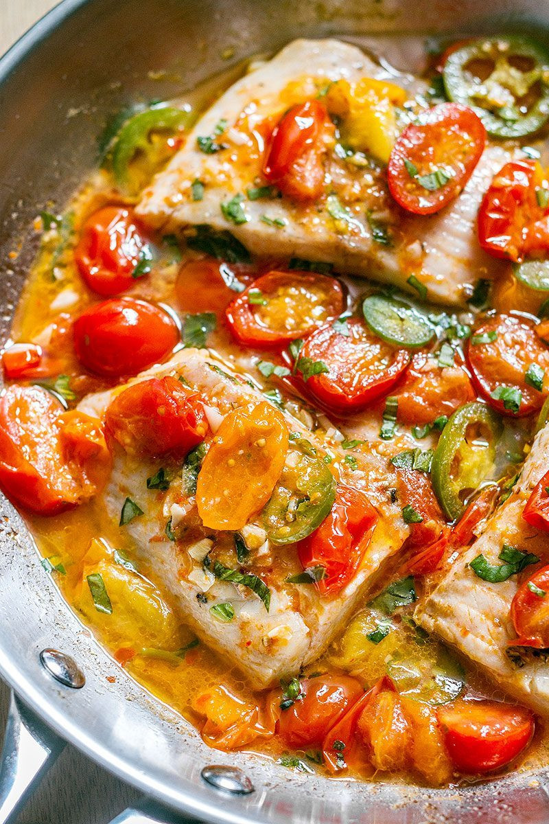 Fish Recipes Tilapia
 Tilapia White Fish Recipe in Tomato Basil Sauce — Eatwell101