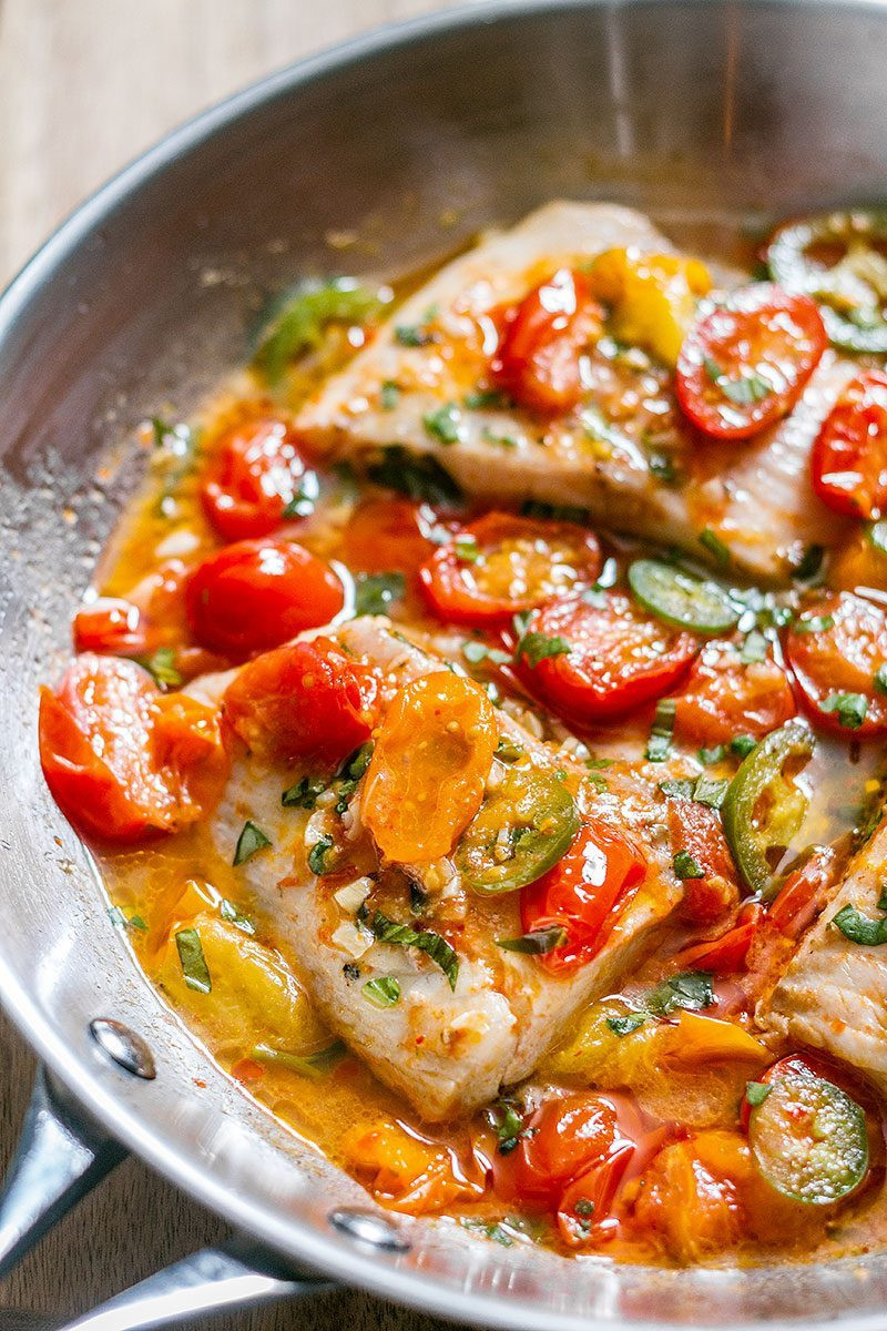 Fish Recipes Tilapia
 Tilapia White Fish Recipe in Tomato Basil Sauce — Eatwell101